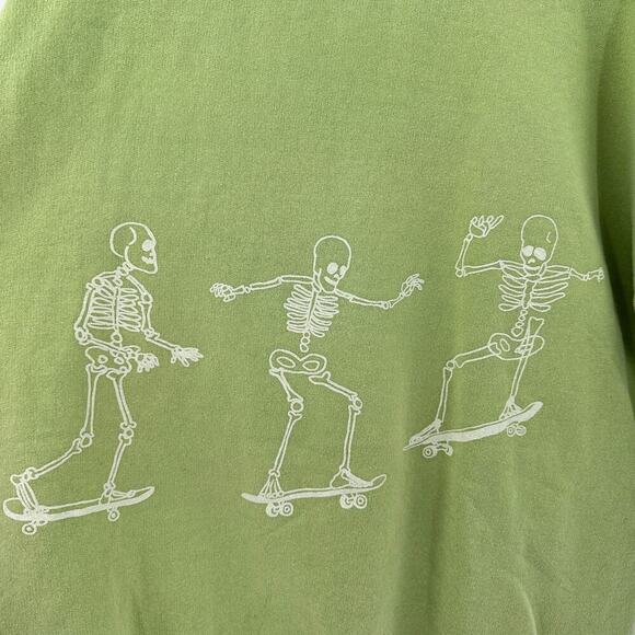 Urban Outfitters Green Skeleton Crew Neck Pullover Sweatshirt Size Medium - Picture 5 of 10